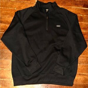 Large Audi 1/4 Zip Black Pullover